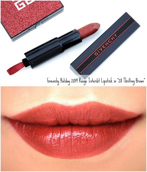 givenchy lipstick thrilling brown|givenchy le rouge review.